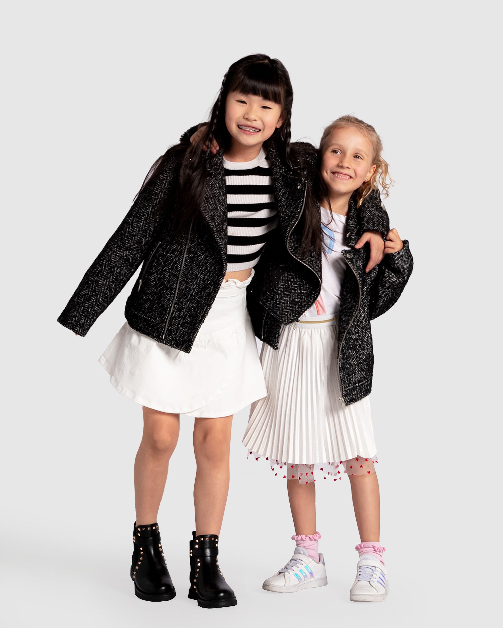 Kids | Angel's Face Biker Jacket | Black
