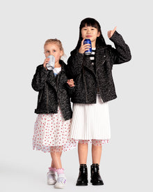 Kids | Angel's Face Biker Jacket | Black