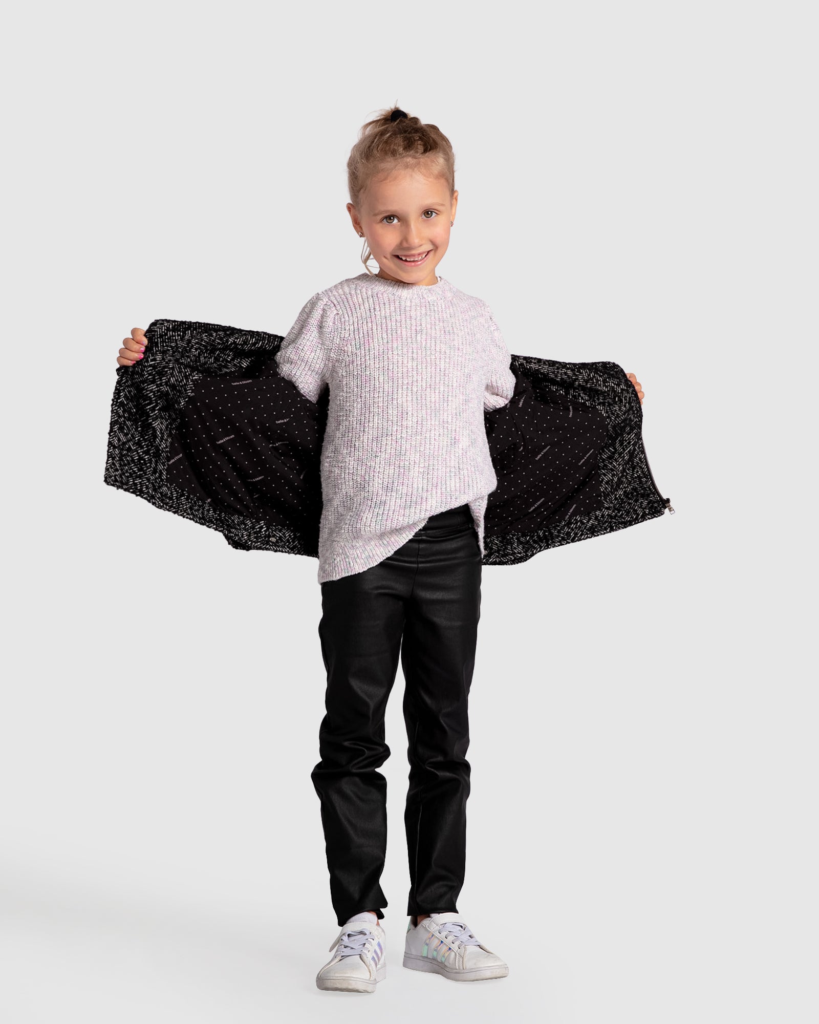 Kids | Angel's Face Biker Jacket | Black