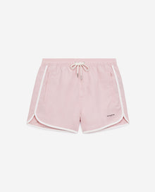 Swim Shorts With White Bands | Women | Light Pink