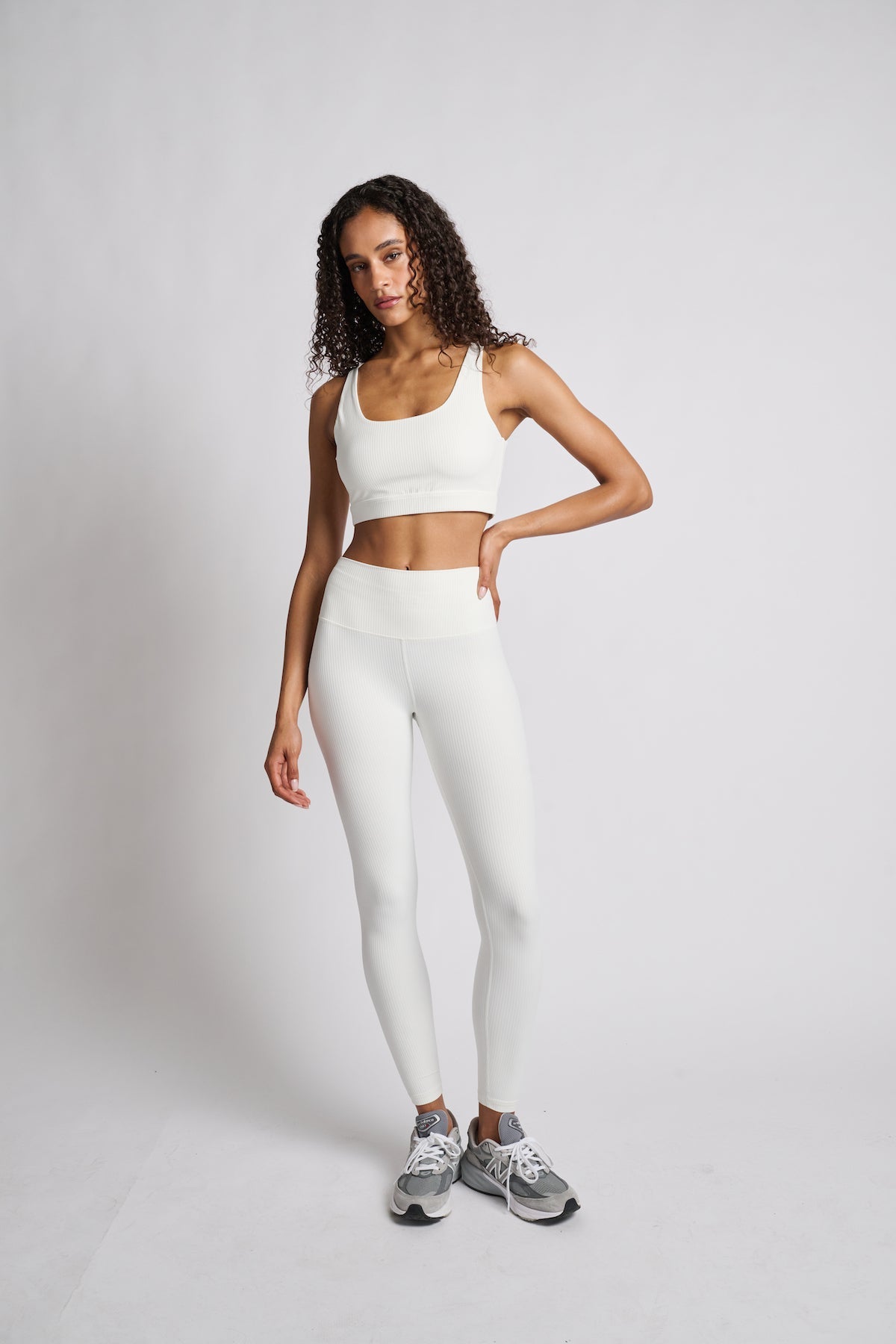 Splits59 | Airweight Rib High Waist 7/8 | White