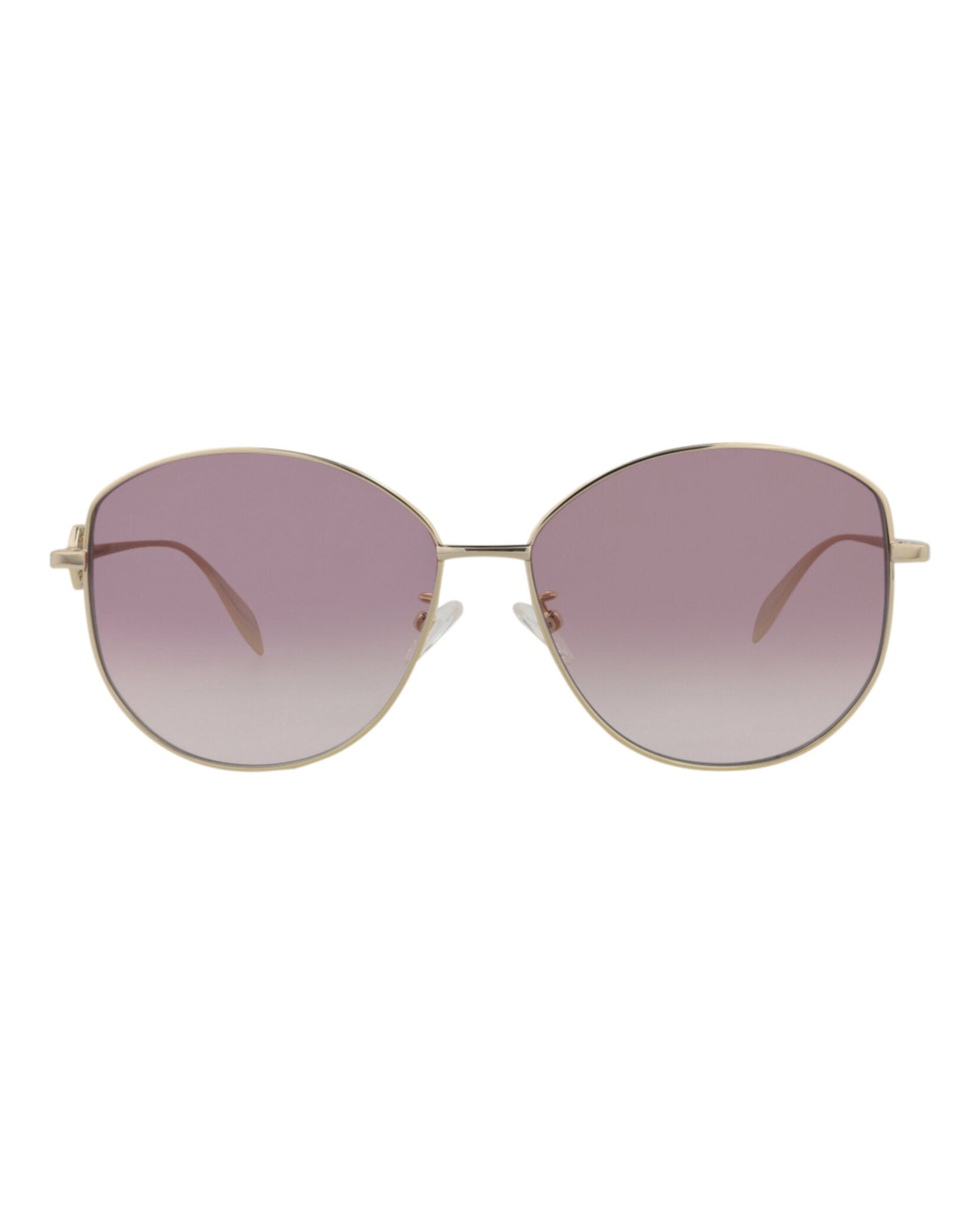 Alexander McQueen Round Metal Sunglasses | Gold