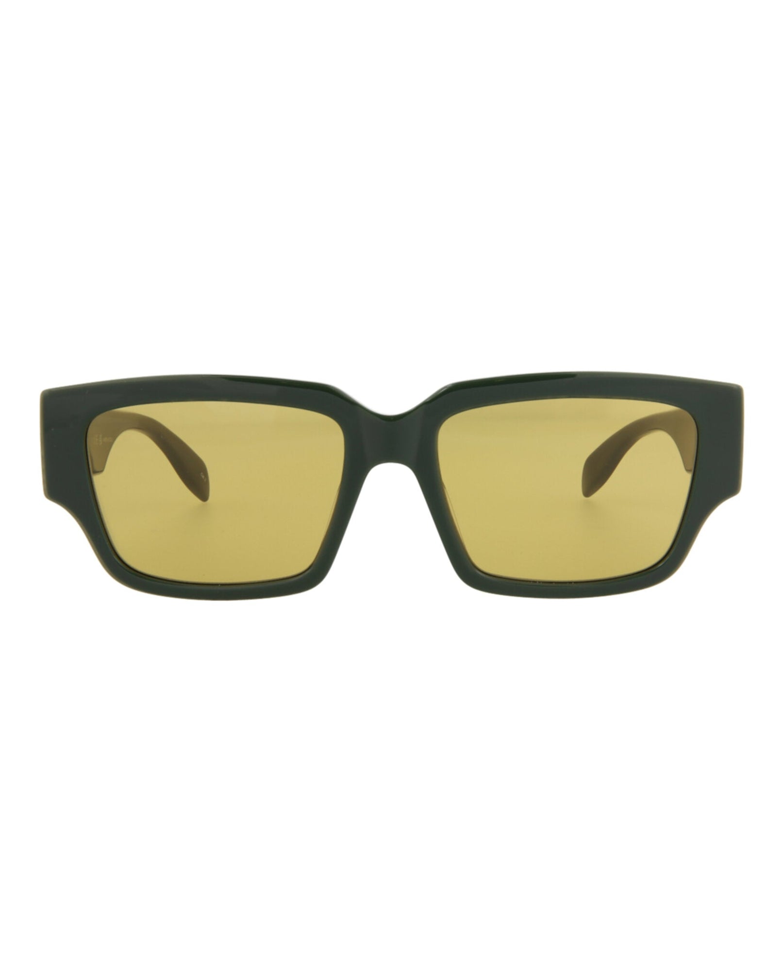 Alexander McQueen Square/Rectangle Acetate Sunglasses | Green