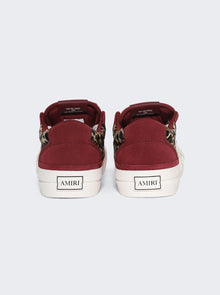 Amiri | Leopard Sunset Skate Low Sneakers Burgundy | Red