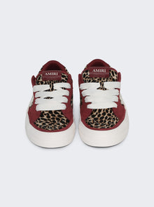 Amiri | Leopard Sunset Skate Low Sneakers Burgundy | Red
