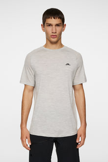 Men | Brent Wool T-Shirt | Light Grey Melange