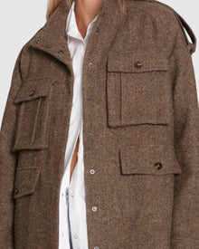 Women | All My Love Wool Overshirt | Military