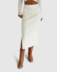 Women | All My Life Knit Midi Skirt | Cream
