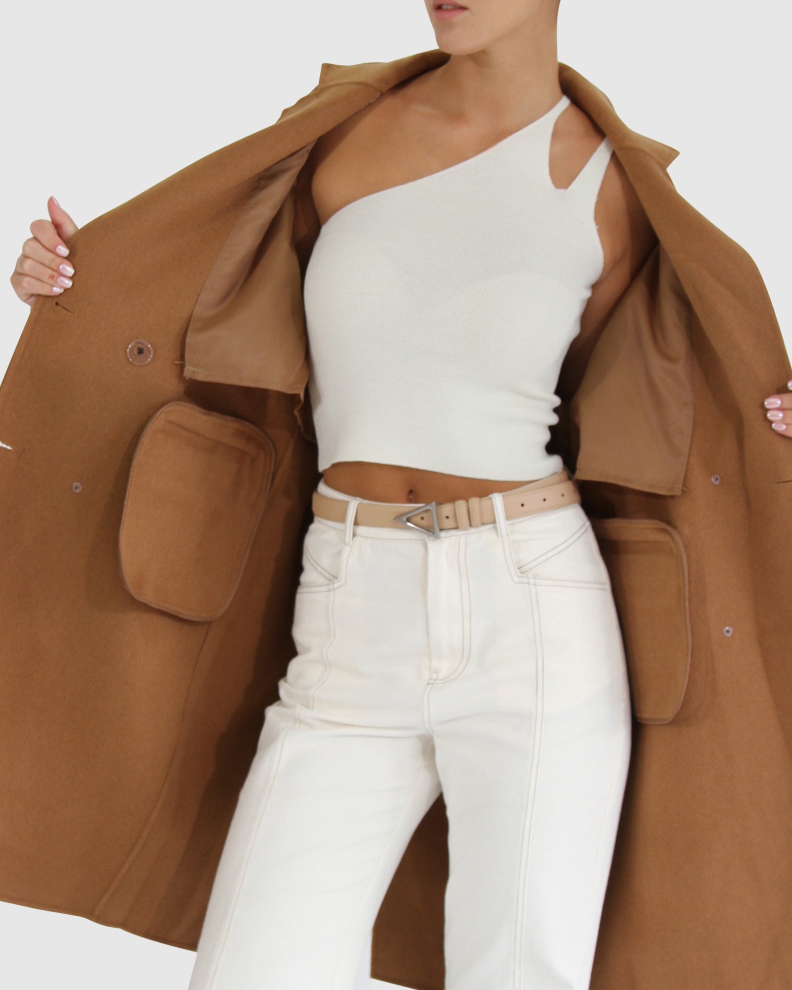 Women | Amnesia Wool Blend Oversized Coat | Camel