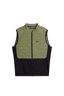Juliano Pro Pack Vest in Oil Green by J.Lindeberg