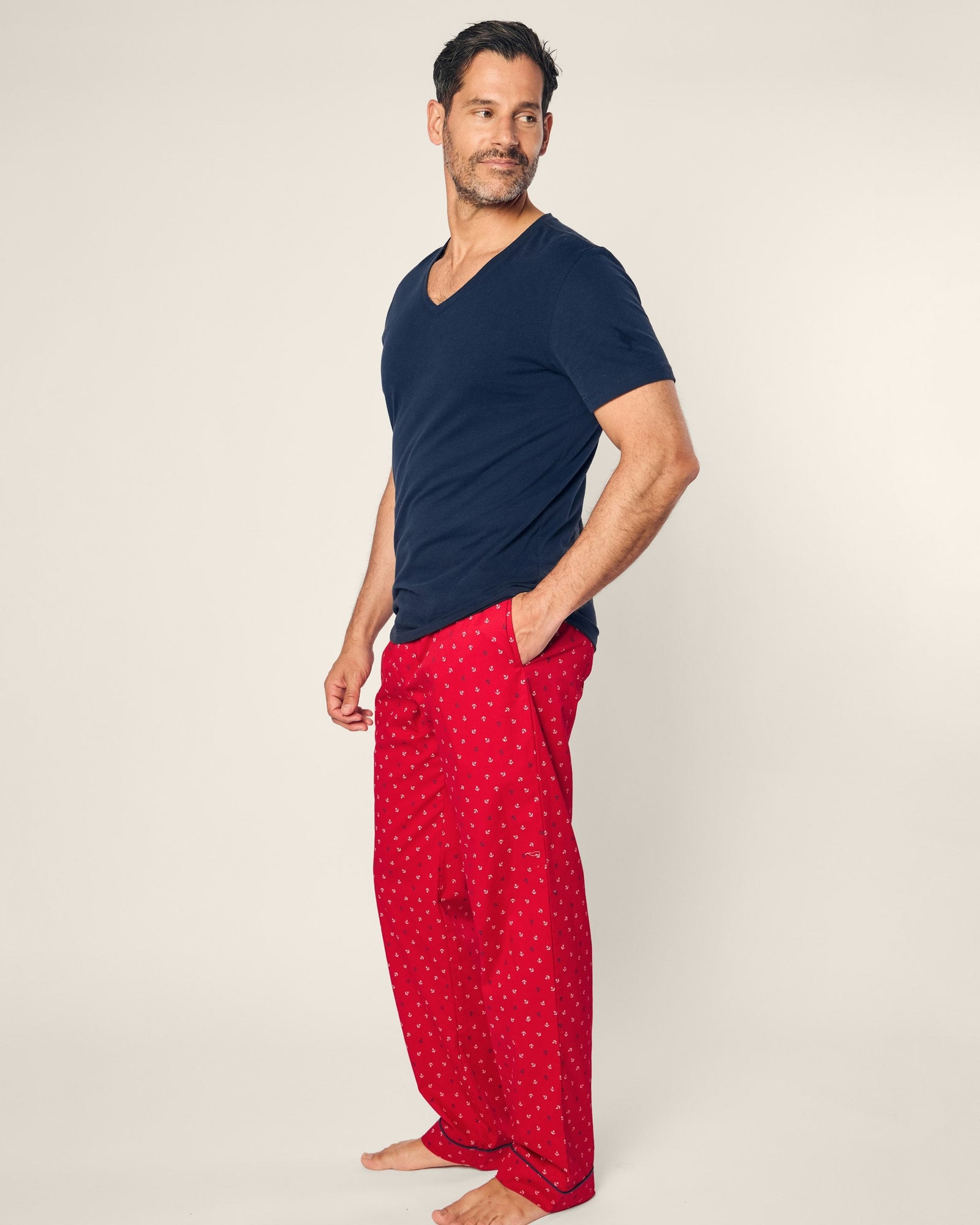 Men's Twill Pajama Pant in Anchors Away in Anchors Away#Color_Anchors Away