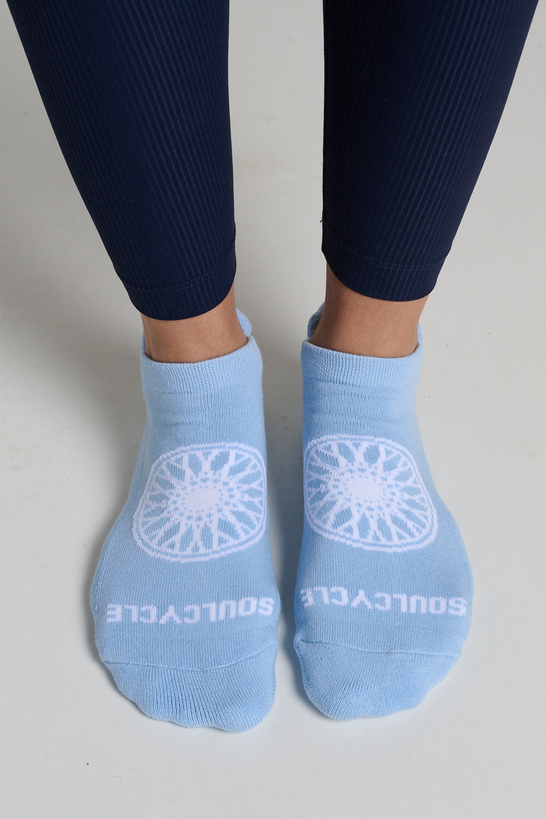 Soul by SoulCycle | Ankle Sock With Wheel | Light Blue