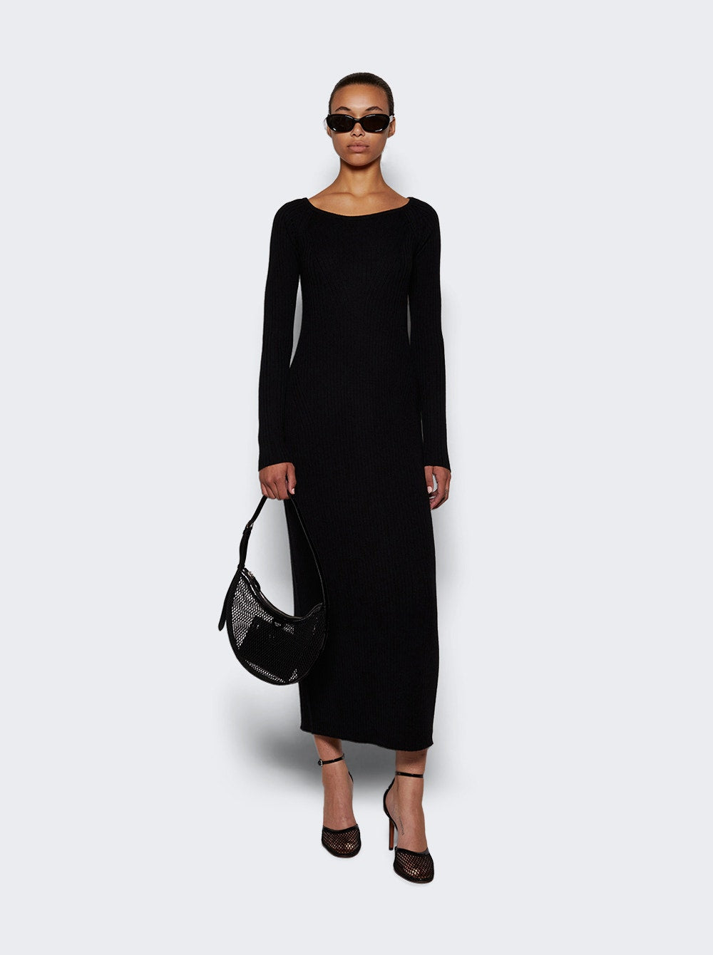 Women | LouLou de Saison | Anoush Knitted Dress | Black