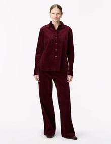 Men | Corduroy Shirt | Aubergine