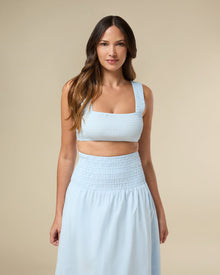 Smocked Crop Top | Ice Water