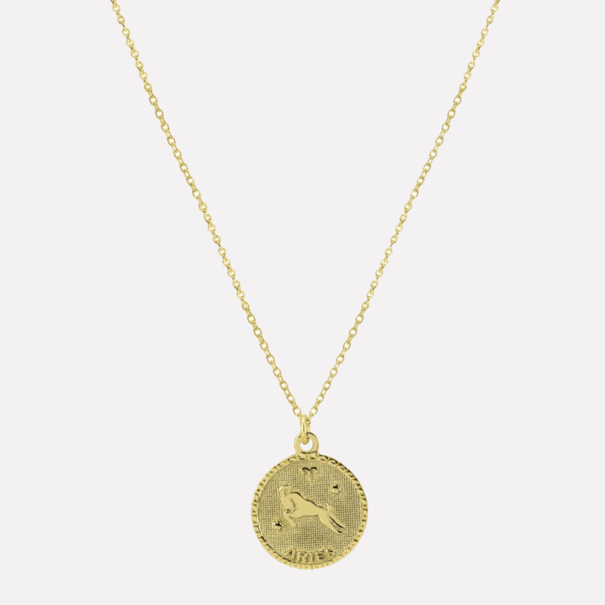 The Zodiac Medal Necklace Aries | Gold Vermeil