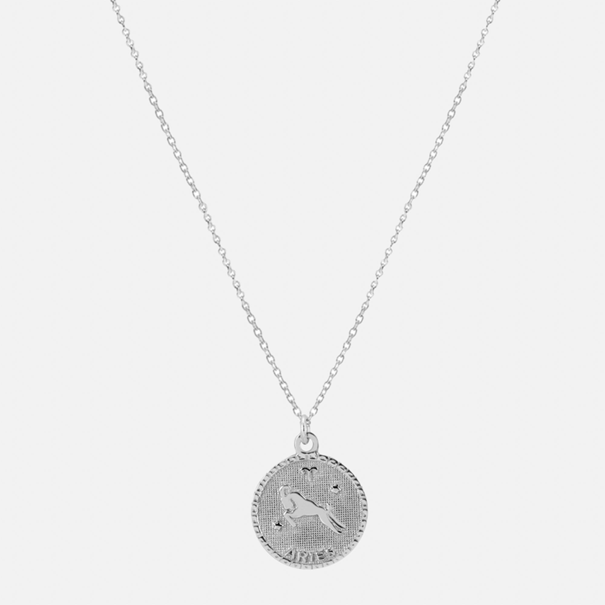The Zodiac Medal Necklace Aries | Sterling Silver