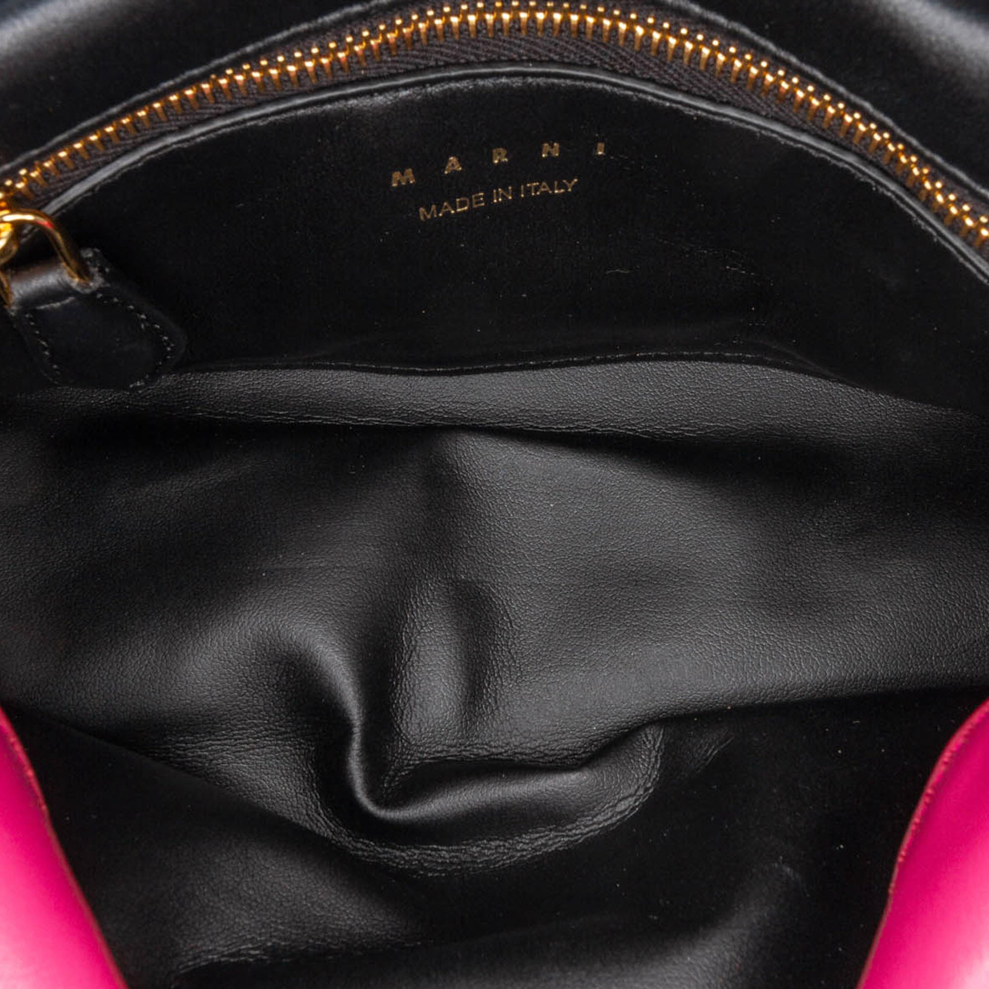 Marni | Pre-Owned Small Leather Prisma Crossbody | Pink/Hot Pink