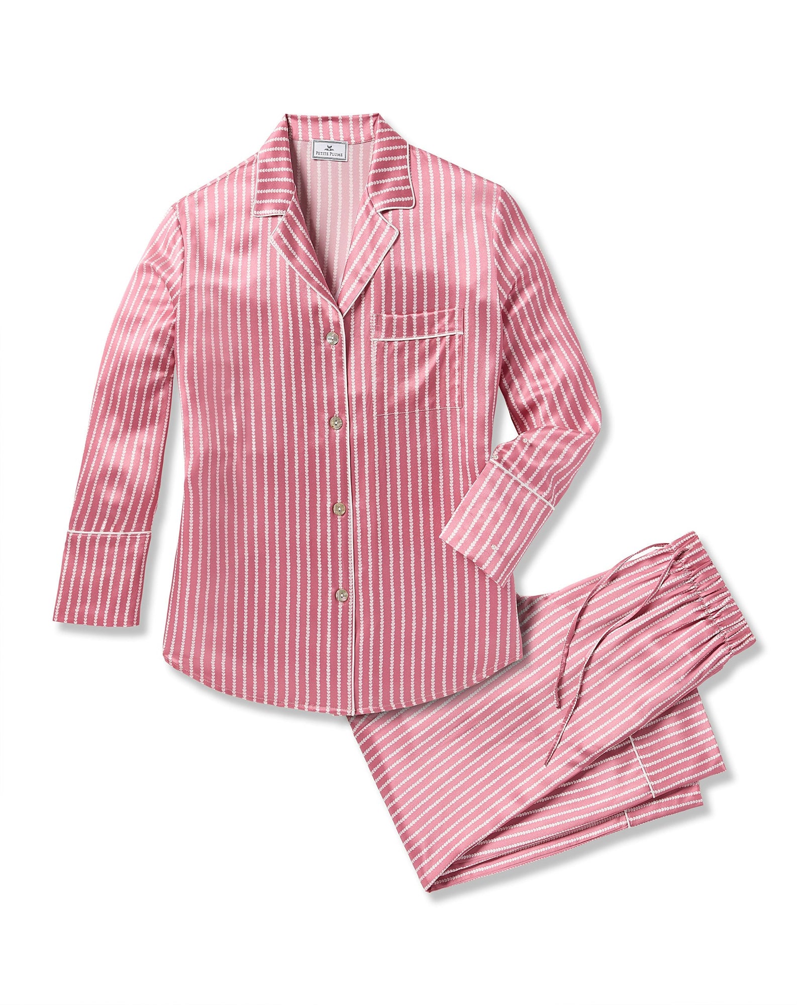 Womens | Silk Pajama Set | Love Lines
