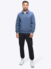 Mens | Divine Classic-Fit Fleece Q-Zip | Atlantic
