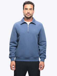 Mens | Divine Classic-Fit Fleece Q-Zip | Atlantic