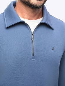 Mens | Divine Classic-Fit Fleece Q-Zip | Atlantic