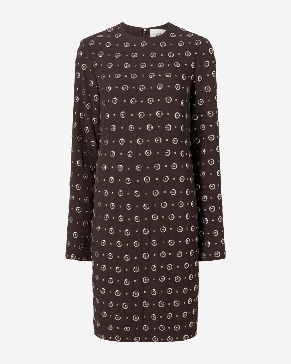 Womens | The Tunic in Embroidered Crepe | Espresso