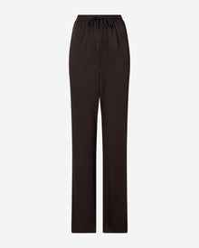 Womens | The Slouch Pants in Crepe-back Satin | Espresso