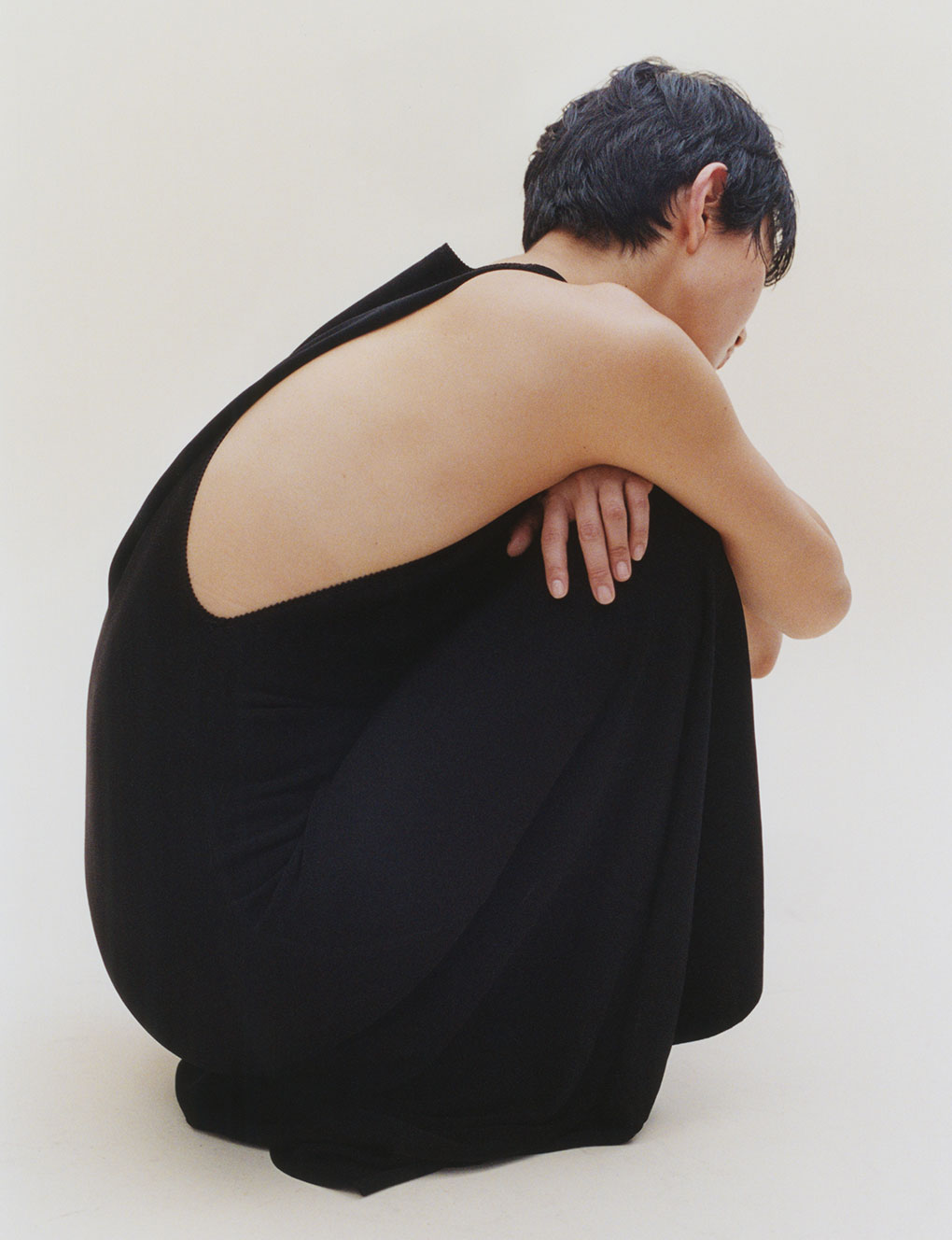 Womens | The Twist-Back Dress | Black