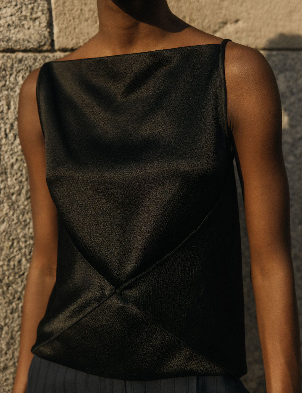 Womens | The Cowl Back Top | Black