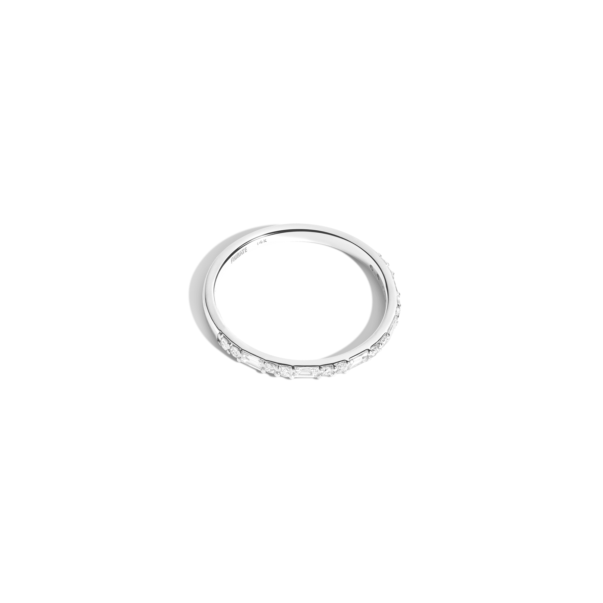 Mixed Cut Diamond Ring 14K 18K White Gold