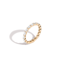 Horizontal Oval Diamond Eternity Ring 14k 18k Yellow Gold First Lab-grown Natural First