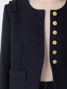Aubrey Cropped Jacket | Navy