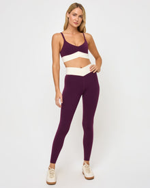 Unmatched Legging | Plum-Cream