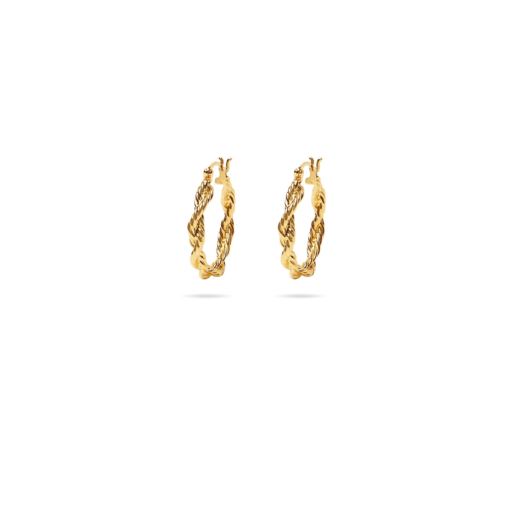 The Textured Rope Earrings (Emily Didonato X Argento Vivo) | 18K Yellow Gold-Plated