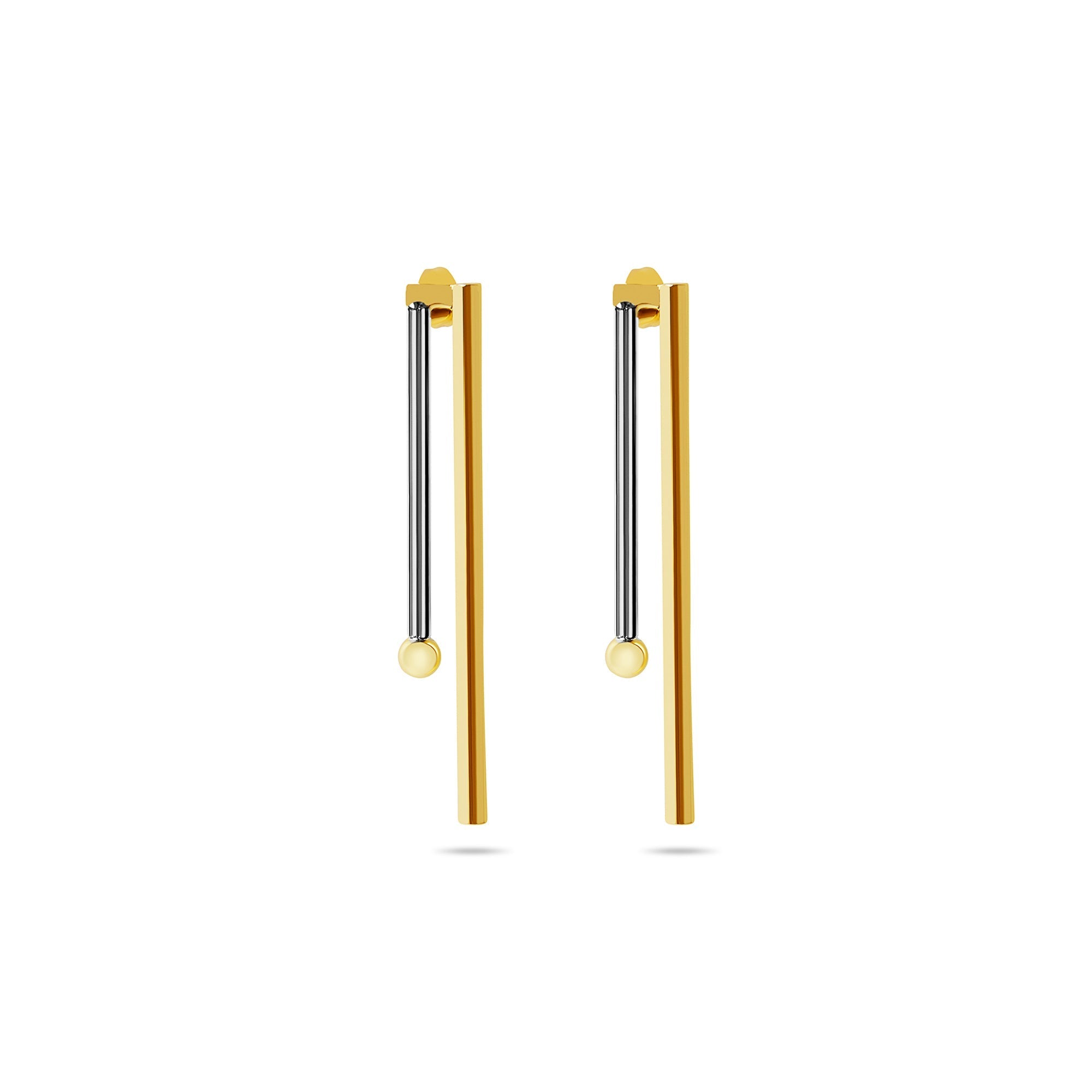 The Bold Beam Drop Earring (Elaluz X Argento Vivo) | Gold