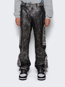 Men | WHO DECIDES WAR | Foil Leather Pant | Coal