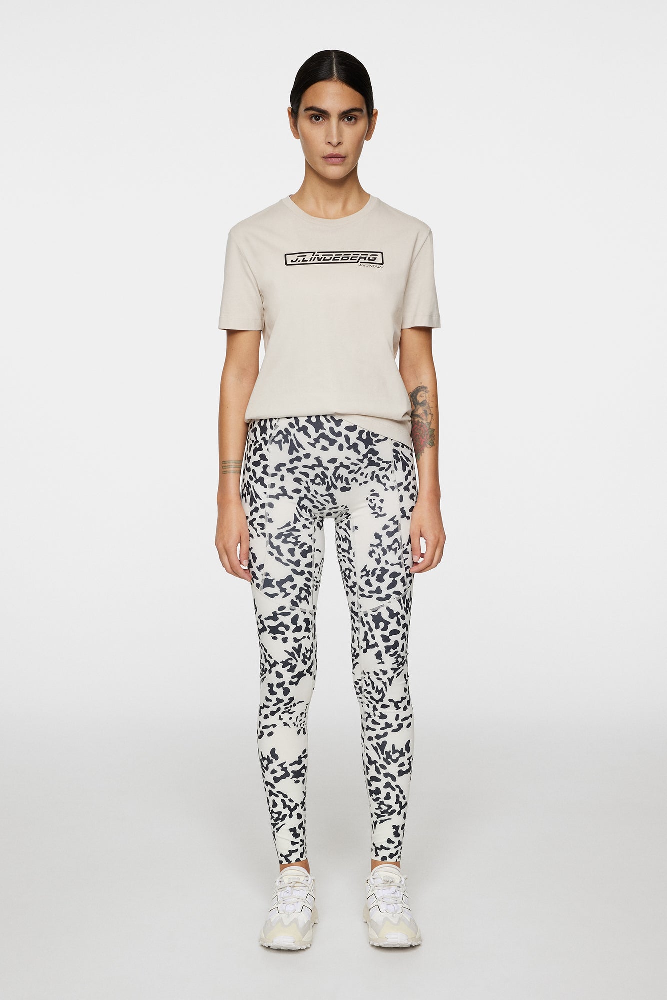 Women | Louise Printed Tights | Snake Rock Moonbeam M