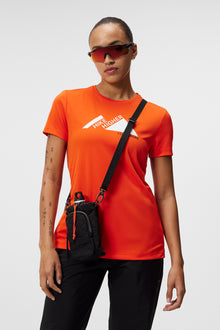 Women | Valeria Graphic T-Shirt | Tangerine Tango