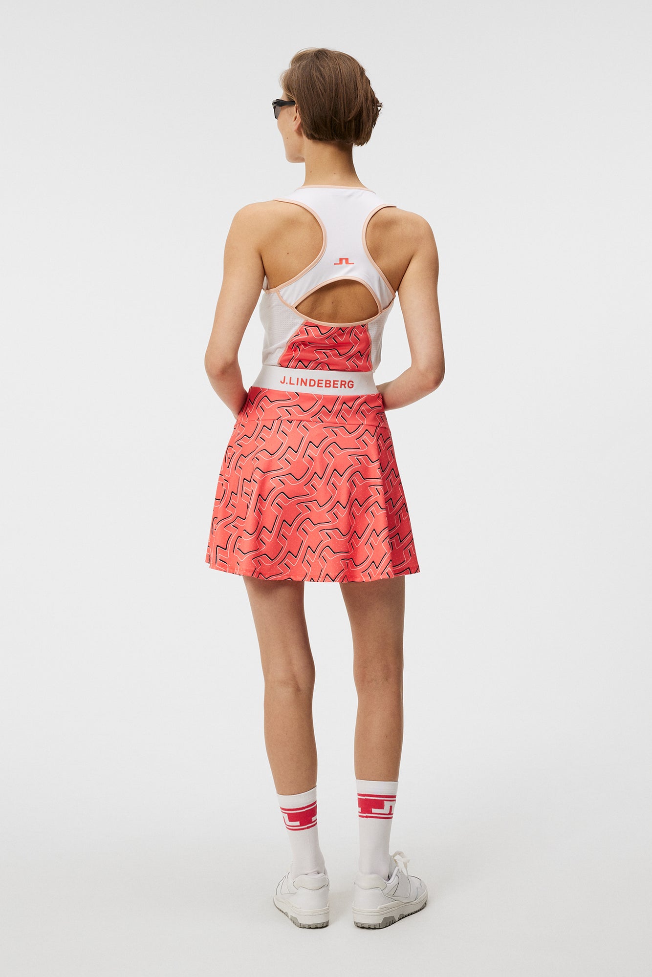 Women | Miriam Print Top | Outline Bridge Wave Coral