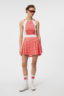 Women | Miriam Print Top | Outline Bridge Wave Coral