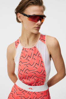 Women | Miriam Print Top | Outline Bridge Wave Coral