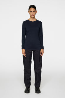 Women | Bella Wool LS T-Shirt | JL Navy