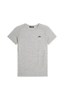 Bella Wool T-shirt in Light Grey Melange by J.Lindeberg