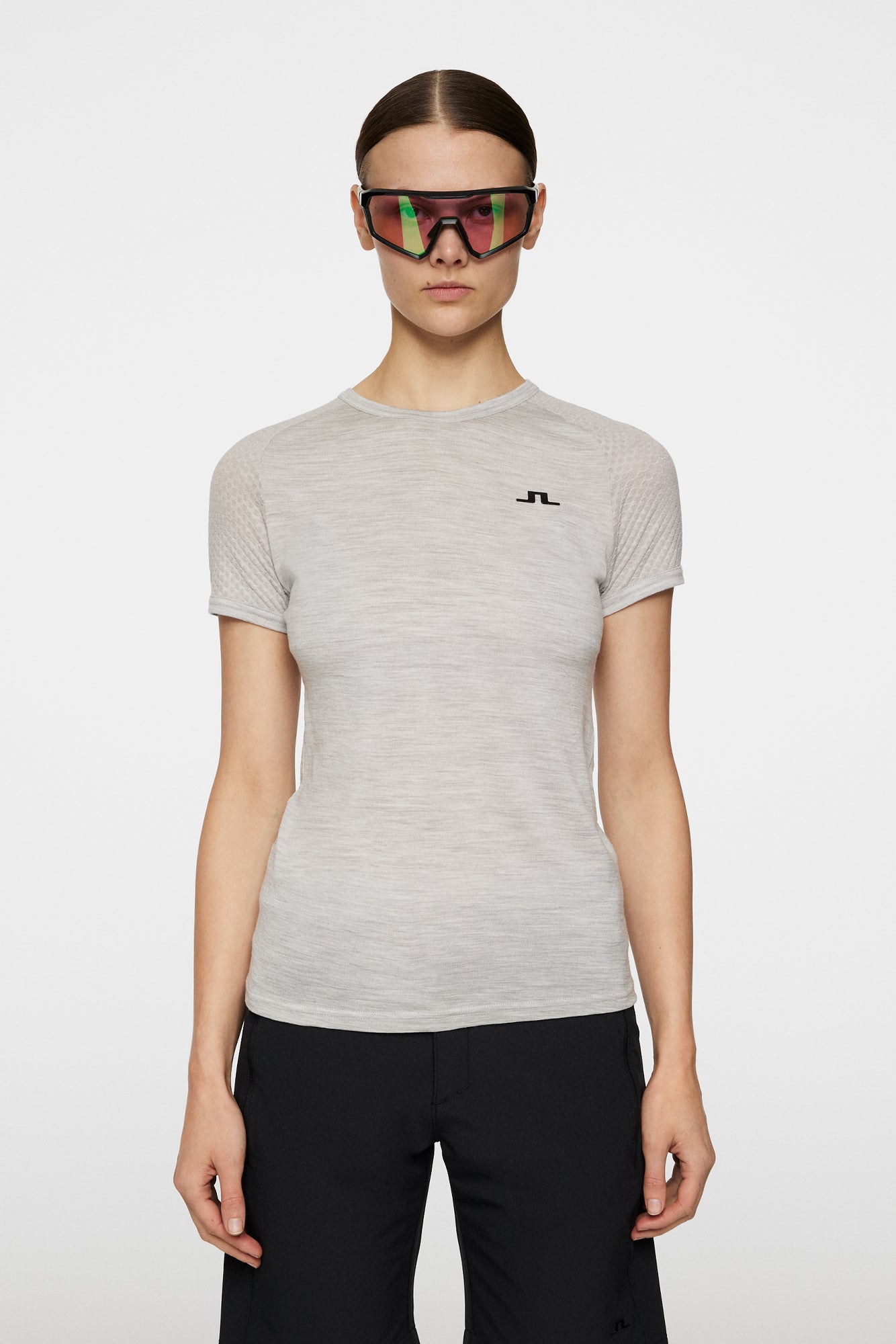Women | Bella Wool T-Shirt | Light Grey Melange