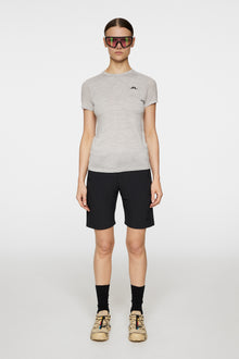 Women | Bella Wool T-Shirt | Light Grey Melange