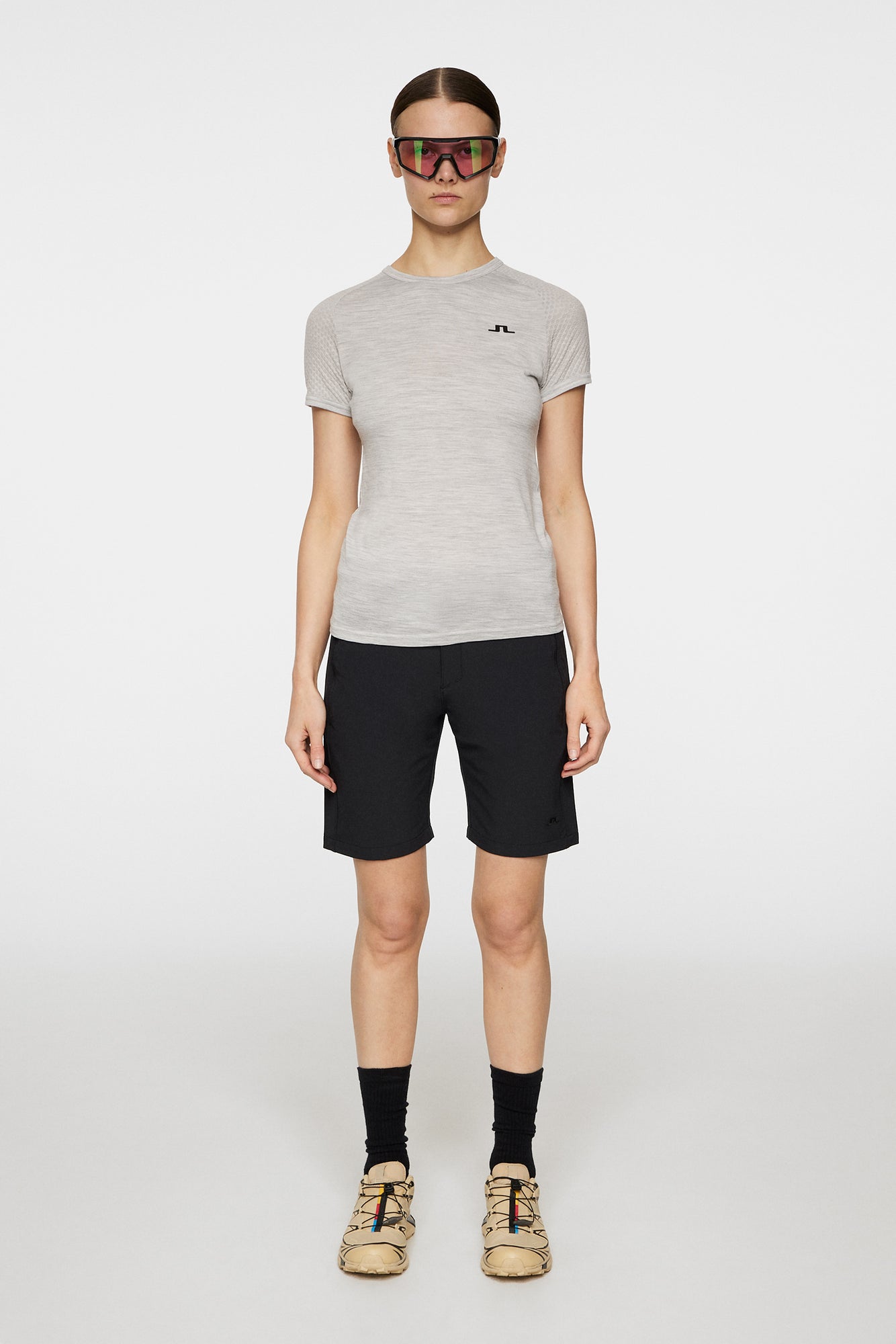 Women | Bella Wool T-Shirt | Light Grey Melange