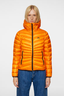 Women | Lara Light Down Hood | Persimmon Orange