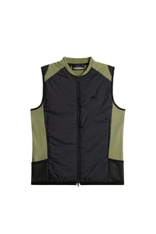 Sanaa Hybrid Vest in Oil Green by J.Lindeberg