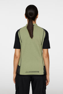 Women | Sanaa Hybrid Vest | Oil Green